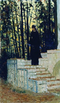 figure féminine dans un paysage 1883 Ilya Repin Peinture à l'huile